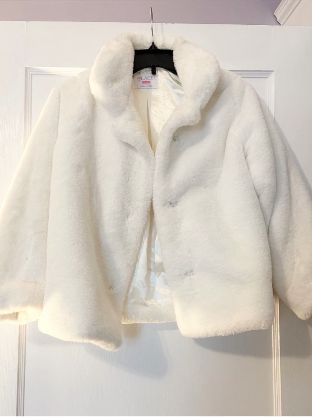 The Children's Place White Faux Fur Coatlet for Girls